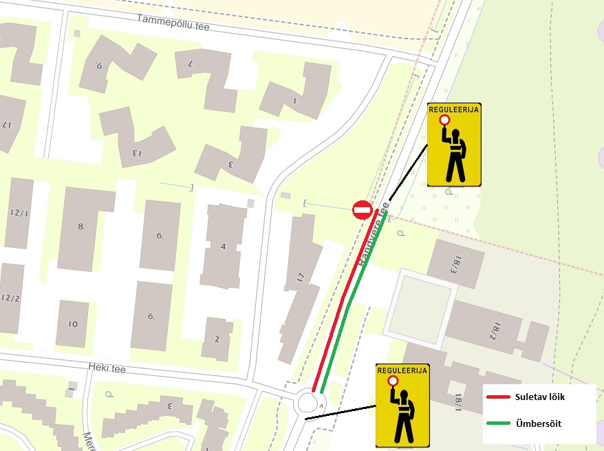 Randvere tee eraldussaare ehitustöö liikukluskorraldusskeem