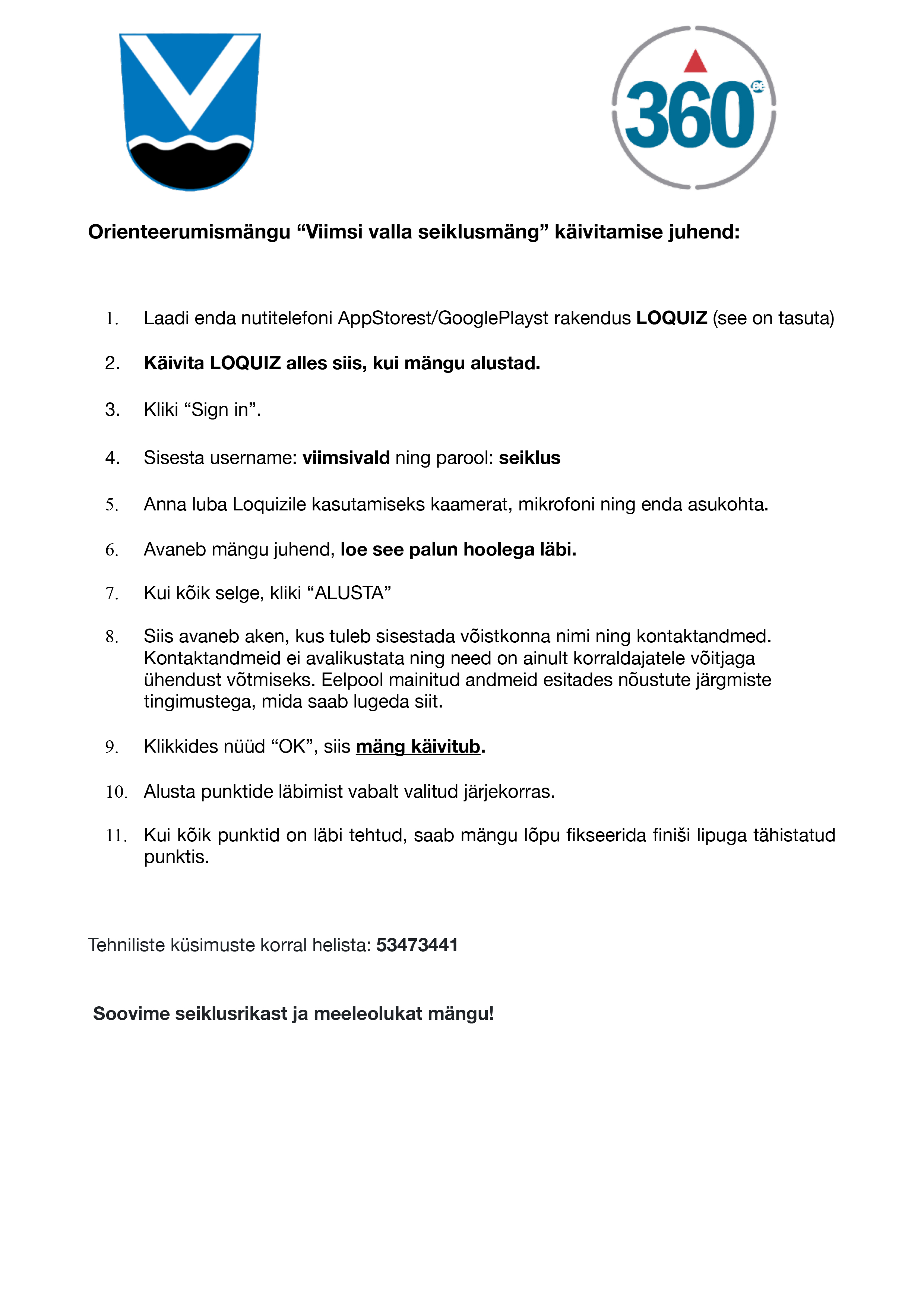 mängujuhend viimsi nutiseiklusele