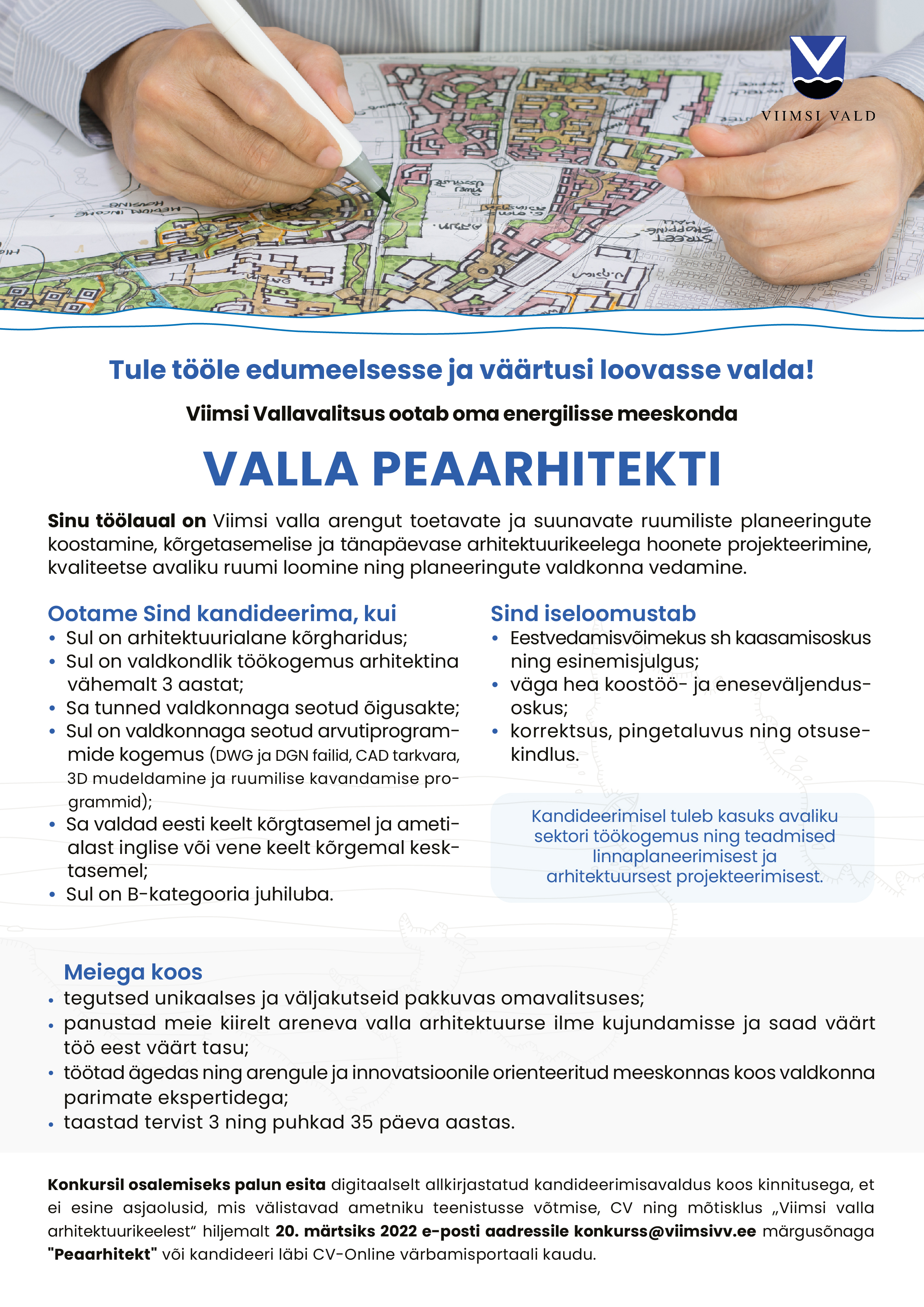 Töökuulutus valla peaarhitekt