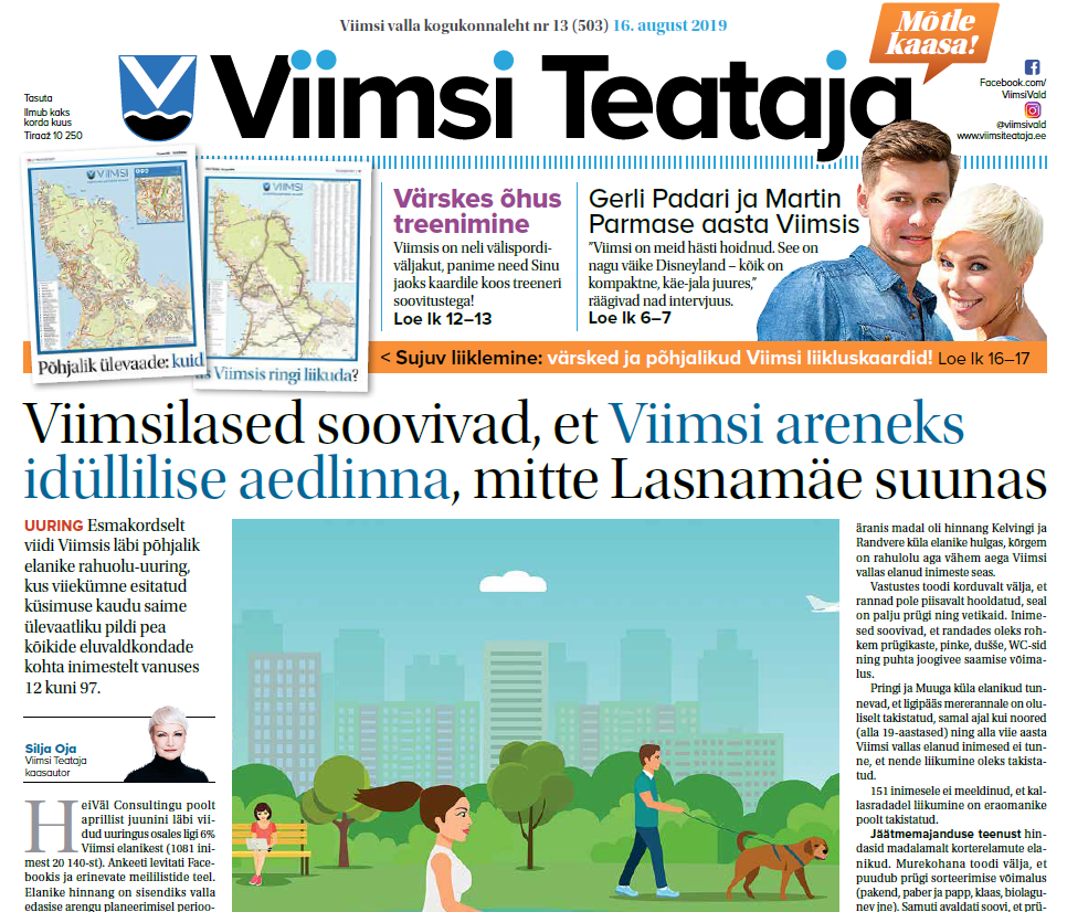 Viimsi Teataja nr 13 (503) ilmus 16. augustil 2019