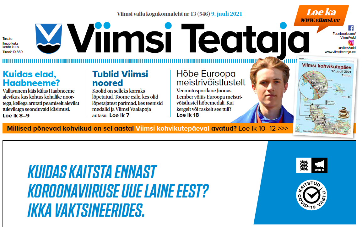 Viimsi Teataja esikaas