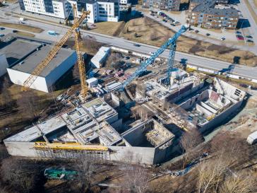 Viimsi Artiumi ehitus märtsis 2021